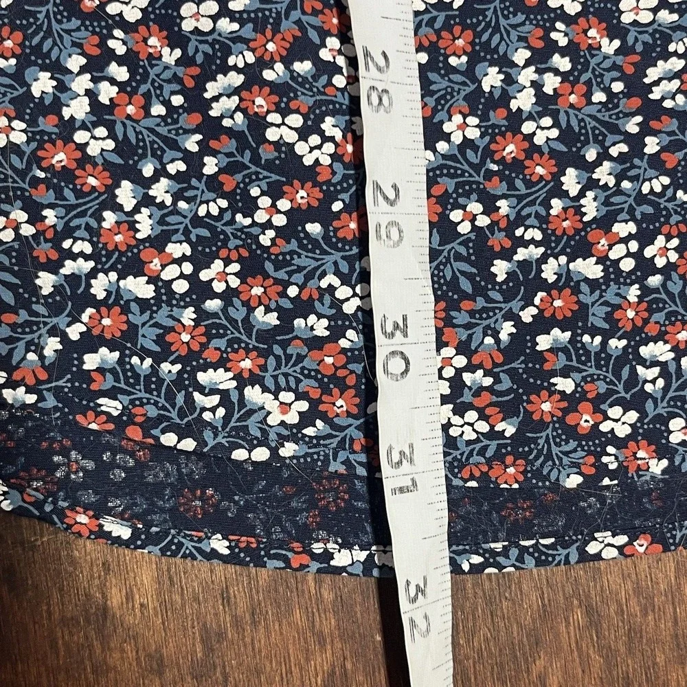 J Crew Mens Slim Stretch Floral Button Shirt XXL Navy Preppy Statement Retro 90s